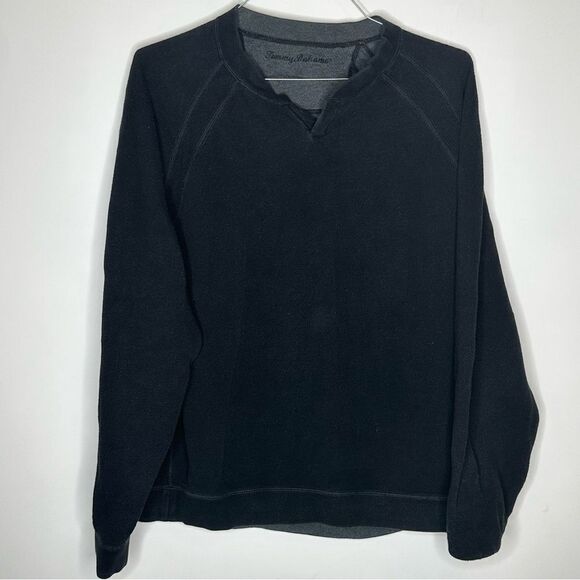 Tommy Bahama‎ Black and Gray Reversible Pullover Top in Size Large - Picture 4 of 9